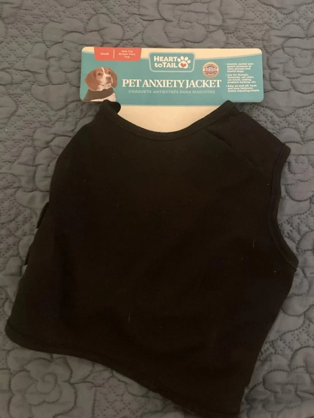 Heart to Tail Pet  Anxiety Jacket Size Small Black